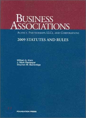 Business Associations Agency, Partnerships, LLC's and Corporations, 2009 Statutes and Rules