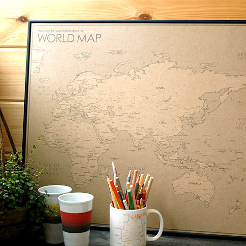 모던한 세계지도 액자 - WORLD MAP *Black Frame