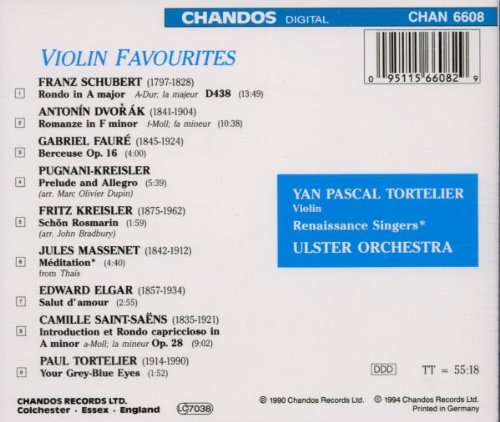 Yan Pascal Tortelier 바이올린 명곡집 - 엘가: 사랑의 인사 / 크라이슬러: 아름다운 로즈마린 / 마스네: 타이스의 명상곡 / 생상스 (Violin Favourites - Elgar / Kreisler / Massenet / Saint-Saens)