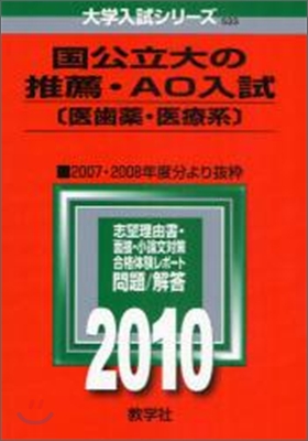 國公立大の推薦.AO入試 醫齒藥.醫療系 2010