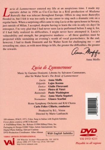Anna Moffo / Carlo Felice Cillario 도니제티: 람메르무어의 루치아 (Donizetti: Lucia di Lammermoor) 안나 모포