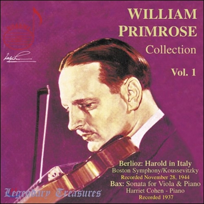 윌리엄 프림로즈 비올라 연주집 - 베를리오즈 / 박스 (The William Primrose Collection, Volume 1 - Berlioz / Bax )