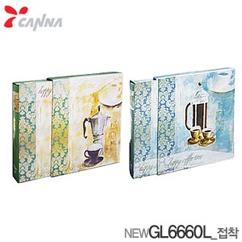 칸나 갤러리앨범 GL6660L(NEW)  (WH)2-3 60매 접착식