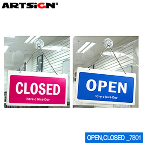 아트사인 OPEN-CLOSED(300x160mm)  7801  걸이용