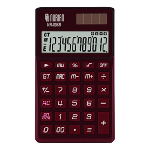 누리안 휴대용 컬러 계산기 NR-806(블랙/화이트/레드/블루)색상선택/지갑형케이스+무료배송