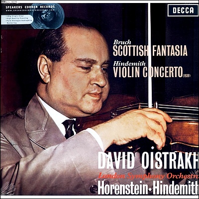 David Oistrakh 브루흐: 스코틀랜드 환상곡 / 힌데미트: 바이올린 협주곡 (Bruch: Scottish Fantasy / Hindemith: Violin Concerto)[LP]