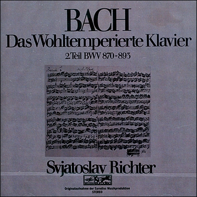 Sviatoslav Richter 바흐 : 평균율 클라비어 곡집 2권 (Bach : The Well-Tempered Clavier 2) 스비아토슬라브 리히터