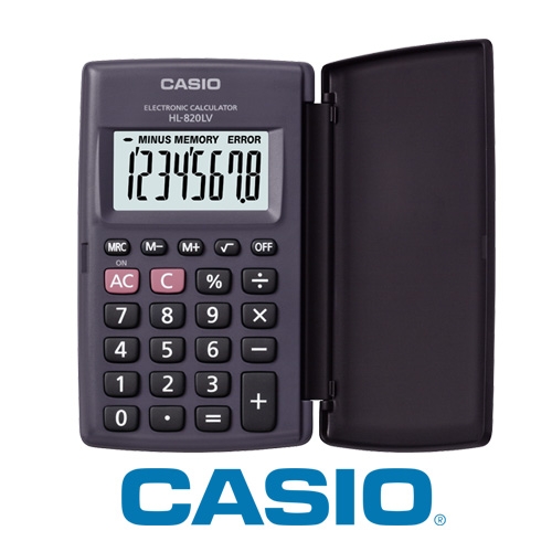 [CASIO 정품-본사직영] HL-820LV 전자계산기/커버형/8자리/백분율/루트/LCD