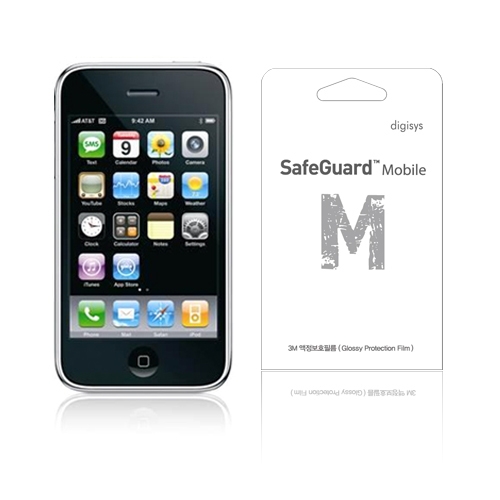 3M 아이폰 3GS iPhone 3M SafeGuard Mobile Glossy 세이프가드 액정보호필름 정전기방지 휴대폰 핸드폰