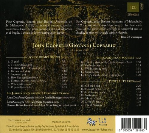 Ensemble Celadon 코프라리오: 장례의 슬픔, 애도의 노래, 대지주의 가면극 (John Cooper Coprario: Funeral Teares)