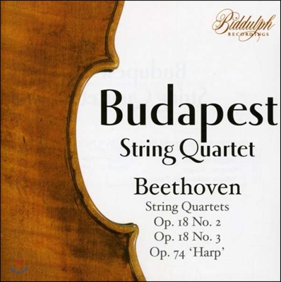 Budapest String Quartet 베토벤: 초기 현악 사중주 2번, 3번, 10번 &#39;하프&#39; (Beethoven: String Quartet Op.18, Op.74 &#39;Harp&#39;) 부다페스트 스트링 콰르텟