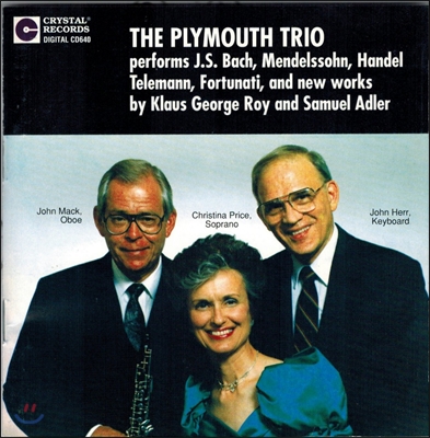 Plymouth Trio 플리머스 트리오 1집 - 바흐 / 멘델스존 / 헨델 / 텔레만 / 포르투나티 (J.S. Bach / Mendelssohn / Handel / Telemann / Fortunati)