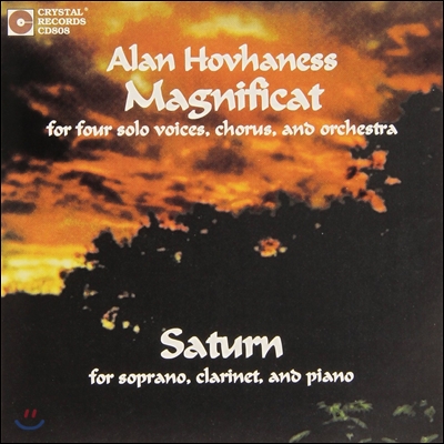 Audrey Nossaman 알란 호바네스 8집: 마니피카트, 새턴 [토성] (Alan Hovhaness: Magnificat for Four Solo Voices, Chorus & Orchestra & Saturn for Soprano, Clarinet & Piano)