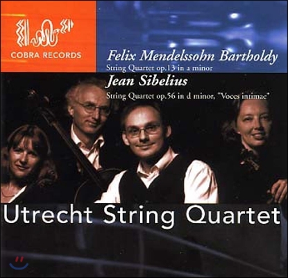 Utrecht String Quartet 멘델스존: 현악 사중주 Op.13 / 시벨리우스: 사중주 '친근한 목소리' Op.56 (Mendelssohn / Sibelius: String Quartets 'Voces Intimae')