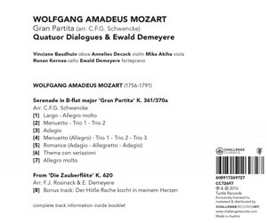 Quatuor Dialogues 모차르트: 그랑 파르티타 [슈벤케의 오보에 오중주 편곡] (Mozart: Gran Partita [arr. C.F.G. Schwencke for Oboe Quintet])