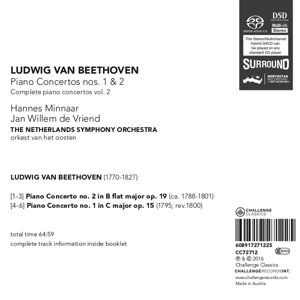 Hannes Minnaar 베토벤: 피아노 협주곡 전곡 2집 - 1, 2번 (Beethoven: Piano Concertos Op.15, 19) 한네스 미나르, 빌렘 드 브렌드