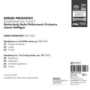 James Gaffigan 프로코피예프: 교향곡 전곡 2집 - 6번, 7번 (Prokofiev: Symphonies Op.111, Op.138) 제임스 가피건, 네덜란드 라디오 필하모닉