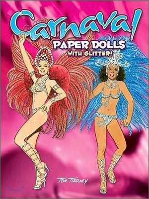 Carnaval Paper Dolls with Glitter!