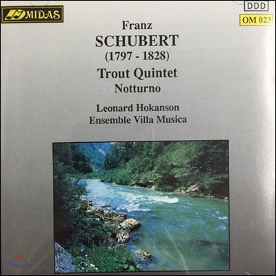 [중고] Leonard Hokanson Ensemble Villa Musica / Schubert : Trout Quintet, Notturno (om023)