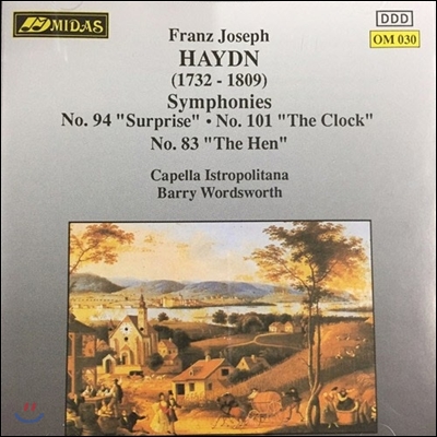 [중고] Capella Istropolotana, Barry Wordsworth / Haydn : Symphonies Nos. 83, 94 &amp; 101 (om030)