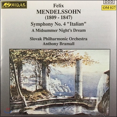 [중고] Slovak Philharmonic Orchestra, Anthony Bramall / Mendelssohn : Symphonoy No.4 "Italian" (om027)