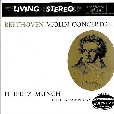 베토벤 : 바이올린 협주곡 - 하이페츠 (200g LP)