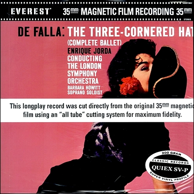 Enrique Jorda 파야: 발레음악 `삼각모자` (de Falla: Three Cornered Hat) [LP]