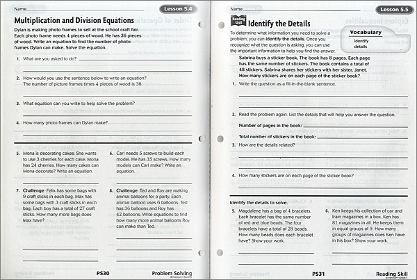 HSP Math Grade 4 : Problem Solving & Reading Strategies Workbook (2009)