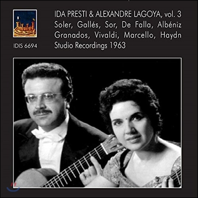 이다 프레스티와 알렉산더 라고야의 스튜디오 녹음 3집 - 솔레르 / 소르 / 데 파야 / 알베니즈 / 그라나도스 (Ida Presti &amp; Alexandre Lagoya Vol.3 - Soler, Sor, De Falla, Albeniz, Granados)