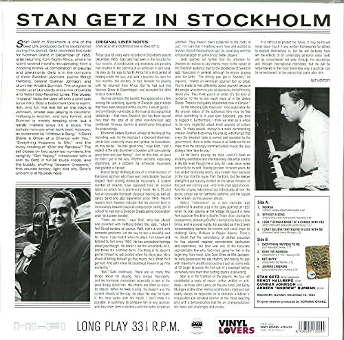 Stan Getz (스탄 게츠) - Stan Getz In Stockholm [One Pressing Limited Edition]
