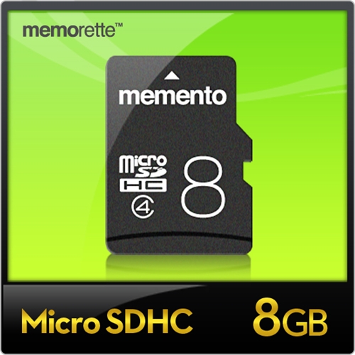 [할인][메멘토] T-Flash MicroSDHC 8G class4 메모리카드/외장메모리 [MT-TF8]