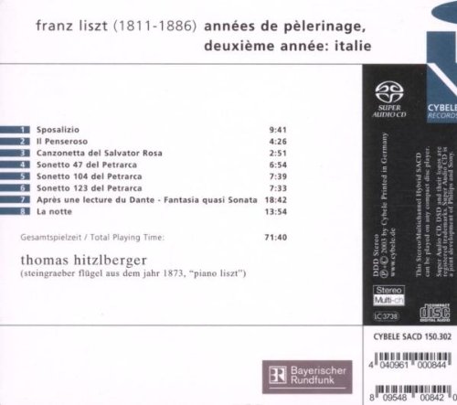 Thomas Hitzlberger 리스트: 순례의 해 제2년 - 이탈리아 (Liszt: Annees de Pelerinage, Deuxieme Annee - Italie)