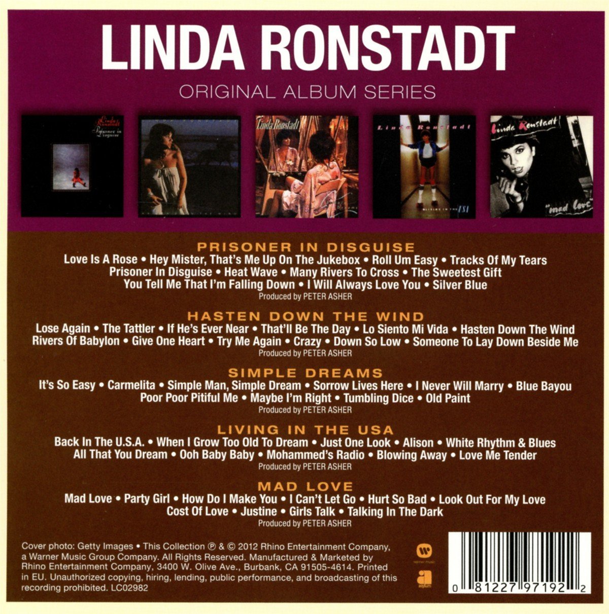 Linda Ronstadt (린다 론스타트) - Original Album Series (Special Edition)