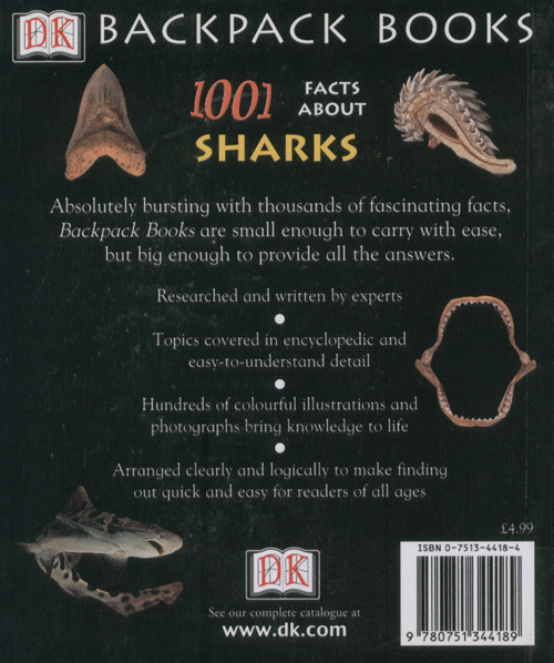 Backpack Books : 1001 Facts About Sharks