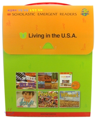 Scholastic Emergent Readers Workbook Set Social Studies 03 : Living in the U.S.A (Book &amp; CD)