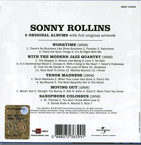 Sonny Rollins - 5 Original Albums [With Full Original Artwork] 소니 롤린스 오리지널 앨범 5CD 박스 세트