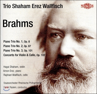 Hagai Shaham / Raphael Wallfisch 브람스: 피아노 삼중주, 바이올린과 첼로를 위한 이중 협주곡 (Brahms: Piano Trios Opp.8, 87 & 101, Concerto for Violin & Cello Op.102)