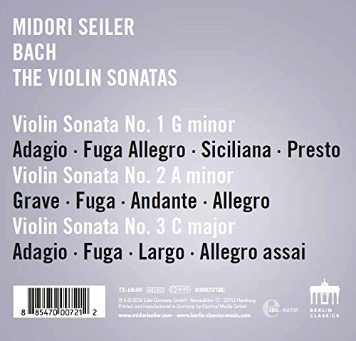 Midori Seiler 바흐: 무반주 바이올린 소나타 1-3번 BWV1001, 1003, 1006 - 미도리 자일러 (Bach: The Solo Violin Sonatas)