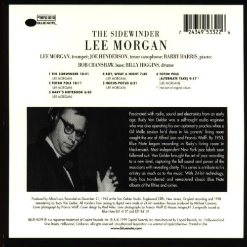 Lee Morgan (리 모건) - The Sidewinder [RVG Edition]