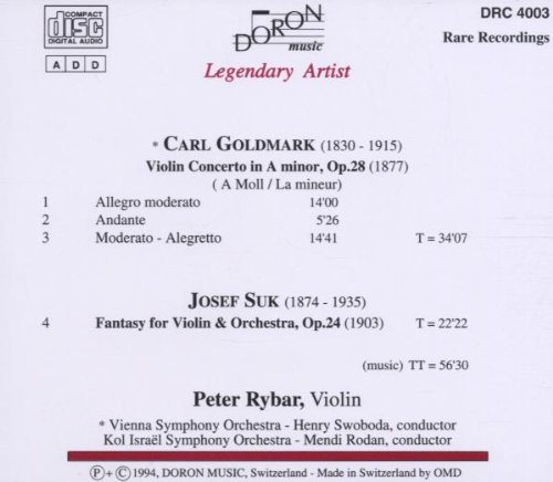 Peter Rybar 페터 라이바 - 골드마르크: 바이올린 협주곡 / 요제프 수크: 환상곡 (Goldmark: Violin Concerto Op. 28 / Josef Suk: Fantasy For Violin & Orchestra Op.24)