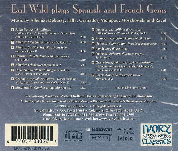 Earl Wild 스페인과 프랑스의 피아노 보석들 - 파야 / 알베니즈 / 그라나도스 / 드뷔시 / 라벨 (Spanish And French Gems) 얼 와일드
