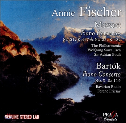 Annie Fischer 모차르트: 피아노 협주곡 21번, 23번 / 바르톡: 피아노 협주곡 3번 - 애니 피셔, 아드리안 볼트, 페렌츠 프리차이 (Mozart: Piano Concerto K.467 & 482 / Bartok: Piano Concerto Sz119)