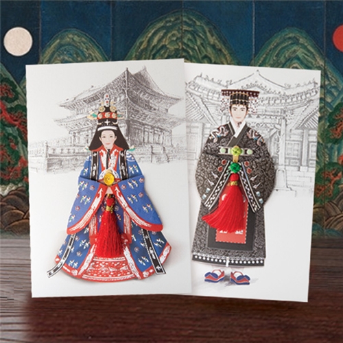 FT221-45(2종 한세트) 프롬앤투 전통한복 연하장 감사카드 전통카드 축하카드 생일카드