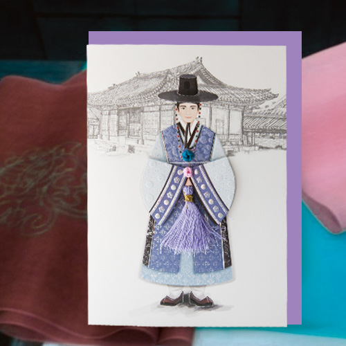 FT221-26(2종한세트) 프롬앤투 전통한복 연하장 감사카드 전통카드 축하카드 생일카드