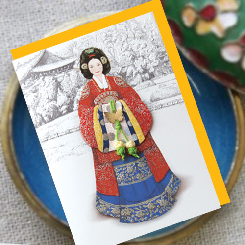 FT221-13(2종한세트) 프롬앤투 전통한복 연하장 감사카드 전통카드 축하카드 생일카드