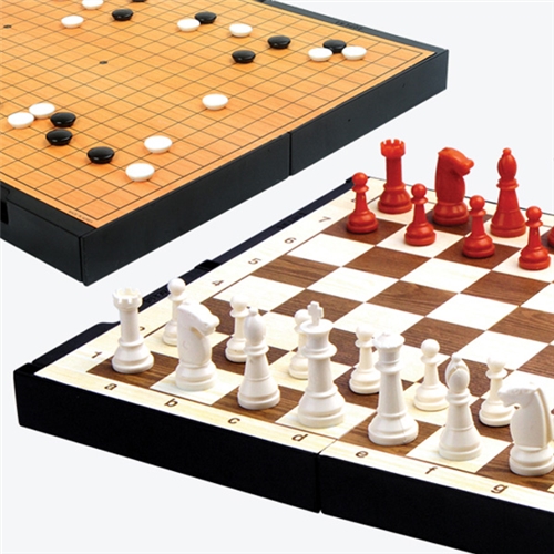 [명인바둑] 소형 자석 바둑+체스(양면) M-150 /보드게임