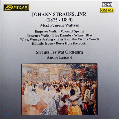 [중고] Andre Lenard / Strauss Most Famous Waltzes (수입/om018)