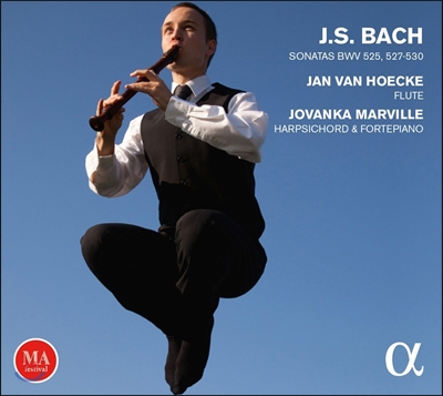 Jan Van Hoecke 바흐: 트리오 소나타 1,3,4,5,6번 [얀 반 호크 리코더, 요반카 마르빌 하프시코드 연주반] (J.S. Bach: Sonatas BWV 525, 527-530 for Recorder &amp; Harpsichord)