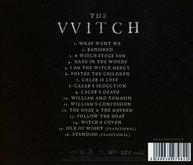 더 위치 영화음악 (The Witch OST - Music by Mark Korven 마크 코벤)