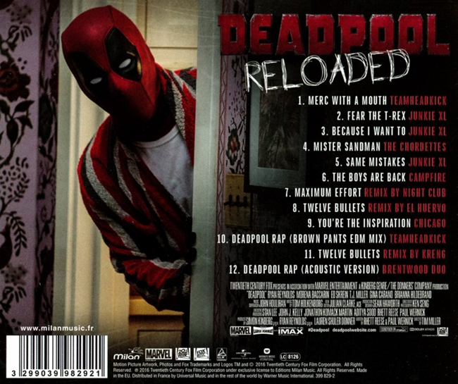 데드풀 리로디드 영화음악 (Deadpool Reloaded OST)